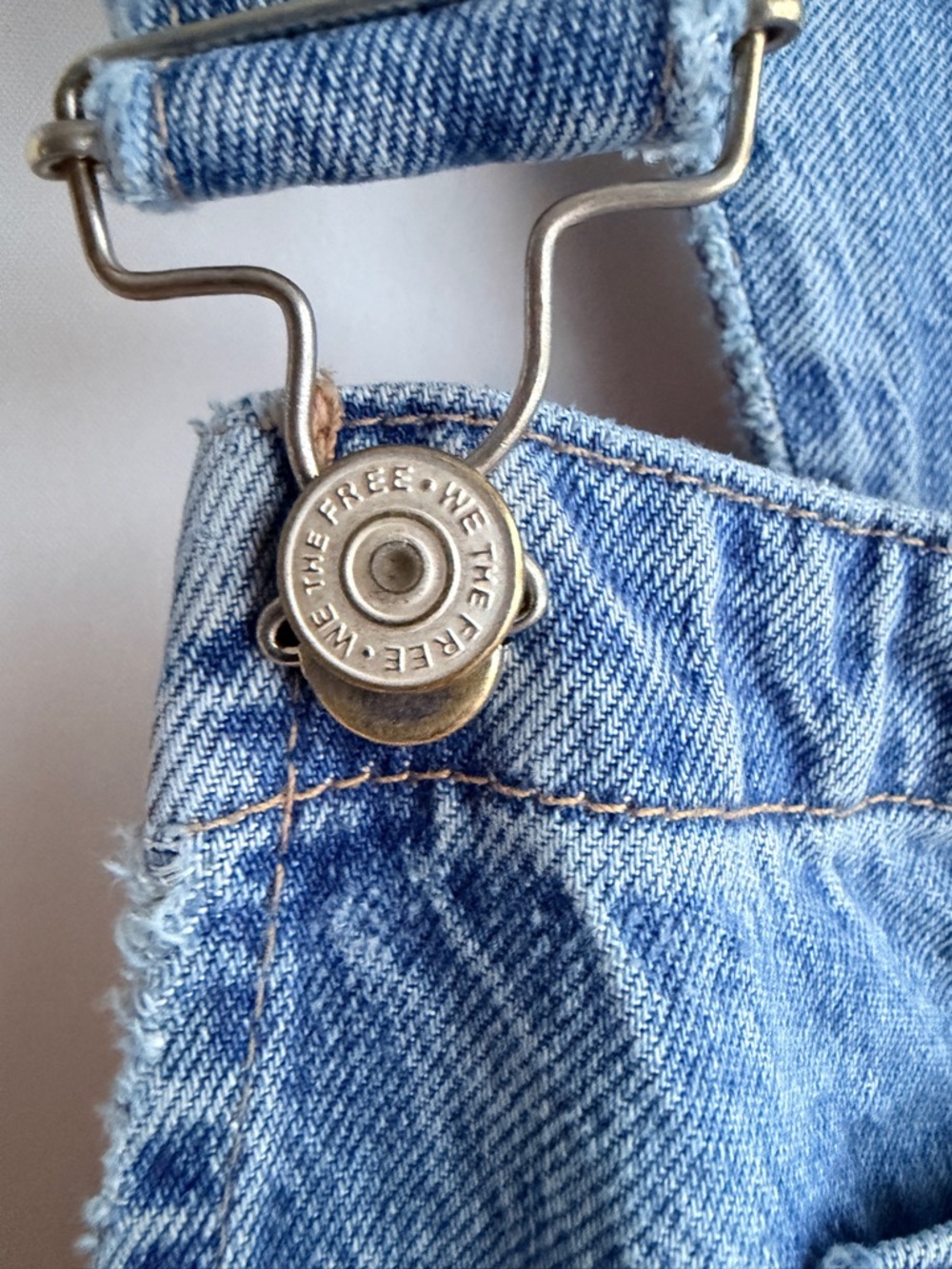 We The Free Good Luck Barrel Overalls XL – Wide Leg Denim Dungarees - Picture 7 of 12